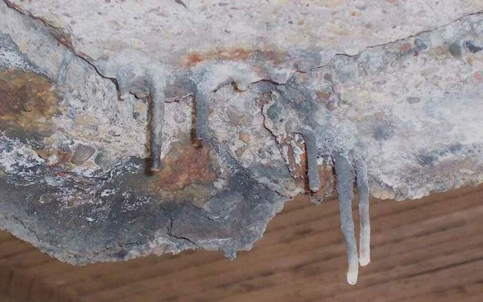 Разрушение бетона сульфатами